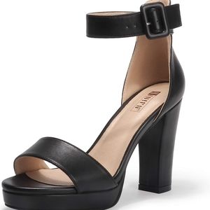 Heels 8 1/2 IDIFU platform chunky high heels black